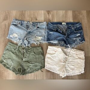 Free People Loving Good Vibrations Denim Shorts - 4 Pairs